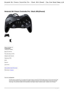 Nintendo Wii Classic Controller Pro - Black (Wii