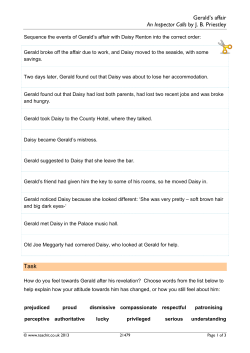 Gerald`s affair An Inspector Calls by JB Priestley Task