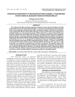 enhanced sensitivity to mutagens by pre-soaking