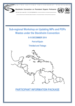Sub-regional Workshop on Updating NIPs and POPs Wastes under