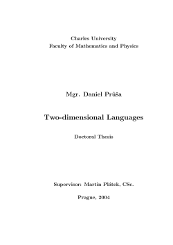 Two-dimensional Languages