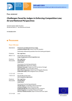 Final workshop - European University Institute