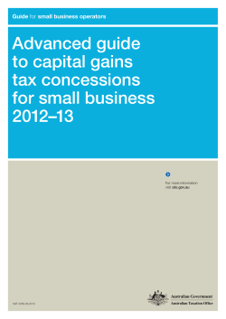 Advanced guide to capital gains tax concessions for small business