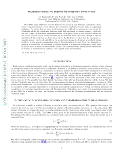 Maximum occupation number for composite boson states