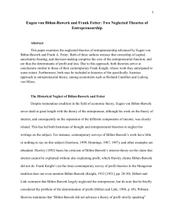 Neglected Austrian Theories of Entrepreneurship