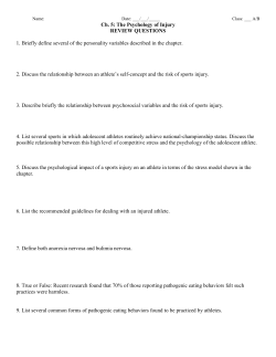 Ch. 5: The Psychology of Injury REVIEW QUESTIONS 1. Briefly