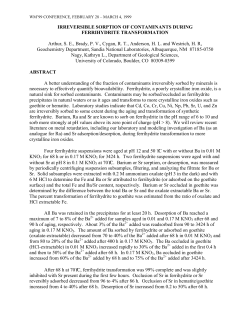IRREVERSIBLE SORPTION OF CONTAMINANTS DURING