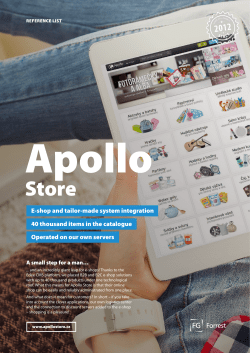 E-shop and tailor-made system integration 40 thousand items in the