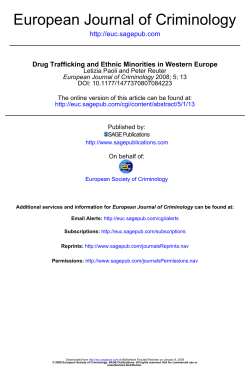 Drug Trafficking and Ethnic Minorities in Western Europe