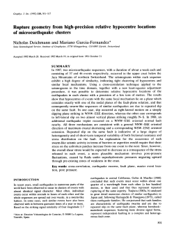 Rupture geometry from high-precision relative hypocentre locations