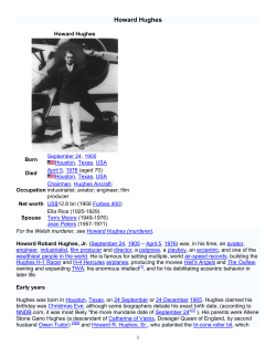 Howard Hughes - My Complete Aviation Database