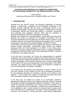 An application proposal of yardstick competition to the - Hal-SHS
