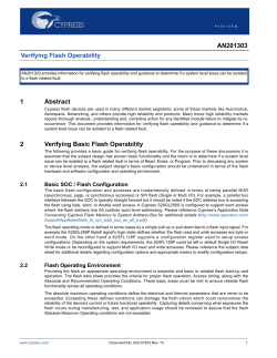 AN201303 - Verifying Flash Operability