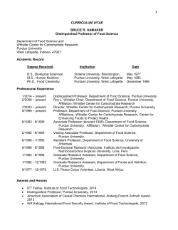 curriculum vitae - Purdue Agriculture