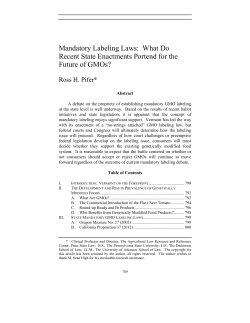 Mandatory Labeling Laws