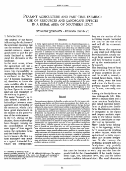 PEASANT AGRICULTURE AND PART