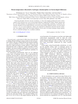 Room-temperature dissociative hydrogen chemisorption on boron