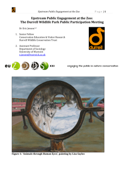 Upstream Public Engagement at the Zoo