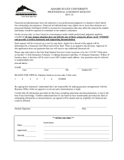 ADAMS STATE UNIVERSITY