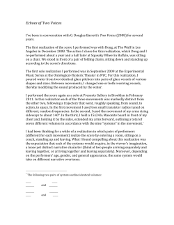 Echoes of Two Voices - The Experimental Music Yearbook