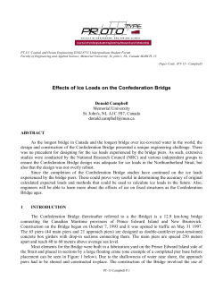 Effects of Ice Loads on the Confederation Bridge