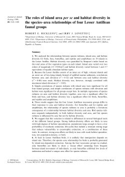 The roles of island area per se and habitat diversity in the species