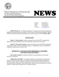 January 2007 - Illinois Department of Financial and Professional