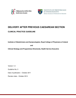 delivery after previous caesarean section
