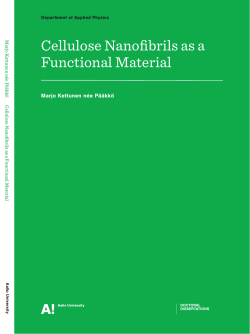 Cellulose Nanoﬁbrils as a Functional Material