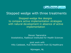 Stepped wedge with three treatments