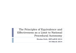 The Principles of Equivalence and Effectiveness