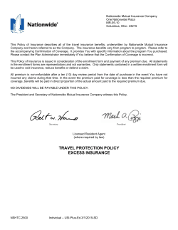 Certificate - Travel Insurance Services