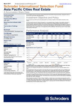 Schroder International Selection Fund Asia Pacific Cities Real Estate