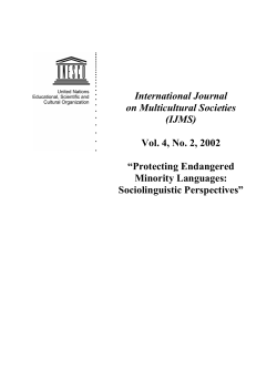 Protecting endangered minority languages - UNESDOC