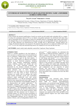 SYNTHESIS OF SUBSTITUTED STARCH GRAFTED METHYL