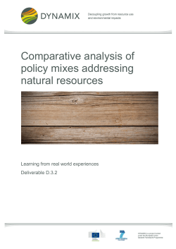 Comparative analysis of policy mixes addressing natural resources