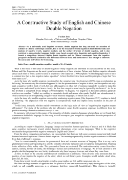 A Constructive Study of English and Chinese Double Negation