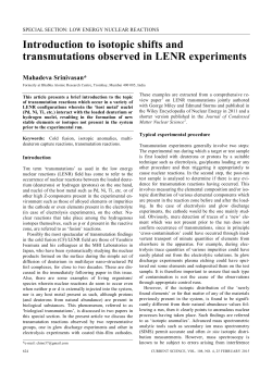 Introduction to isotopic shifts and transmutations