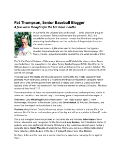 Pat Thompson - Blog - Minnesota Senior Baseball