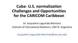 Cuba- US normalization Challenges and