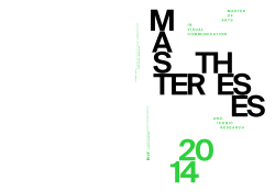 master of arts in visual communication and iconic research