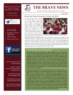 Summer 2015 - Newton Public Schools