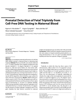 Prenatal Detection of Fetal Triploidy from Cell