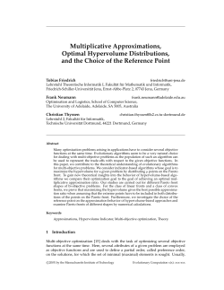 Multiplicative Approximations, Optimal Hypervolume Distributions