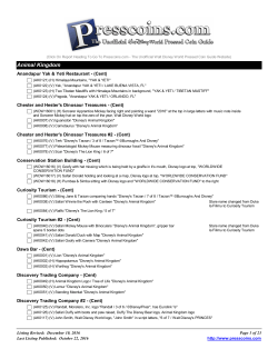 Disney World Elongated Coin Checklist With Changes