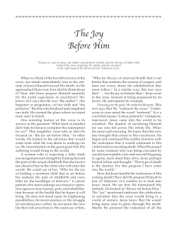 The Joy Before Him