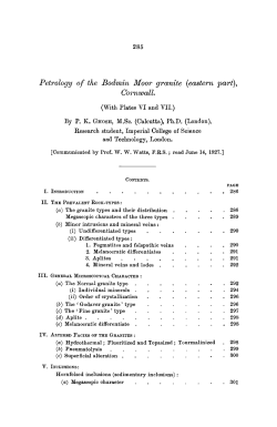 Petrology of the Bodmin Moor granite (eastern part), Cornwall.
