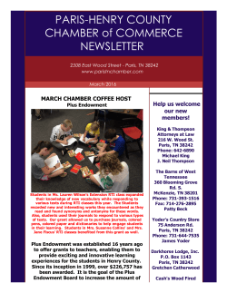 March - Paris-Henry County Chamber of Commerce