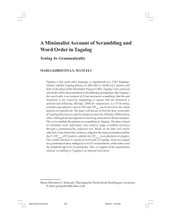 A Minimalist Account of Scrambling and Word Order in Tagalog