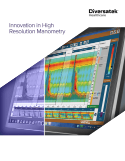 Innovation in High Resolution Manometry
